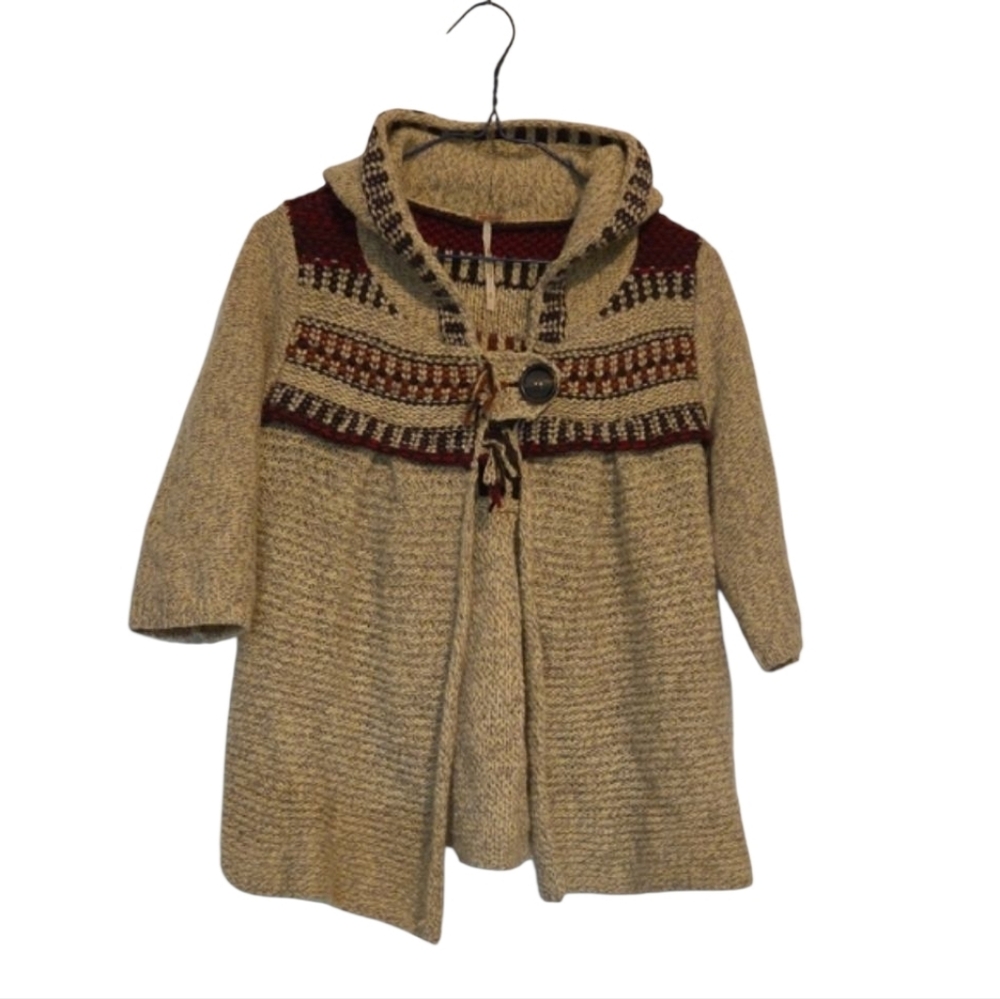 Free People Gretel Swing Hooded Cardigan